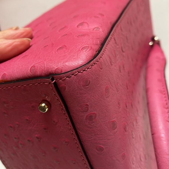 Kate Spade pink ostrich leather satchel - Picture 8 of 16